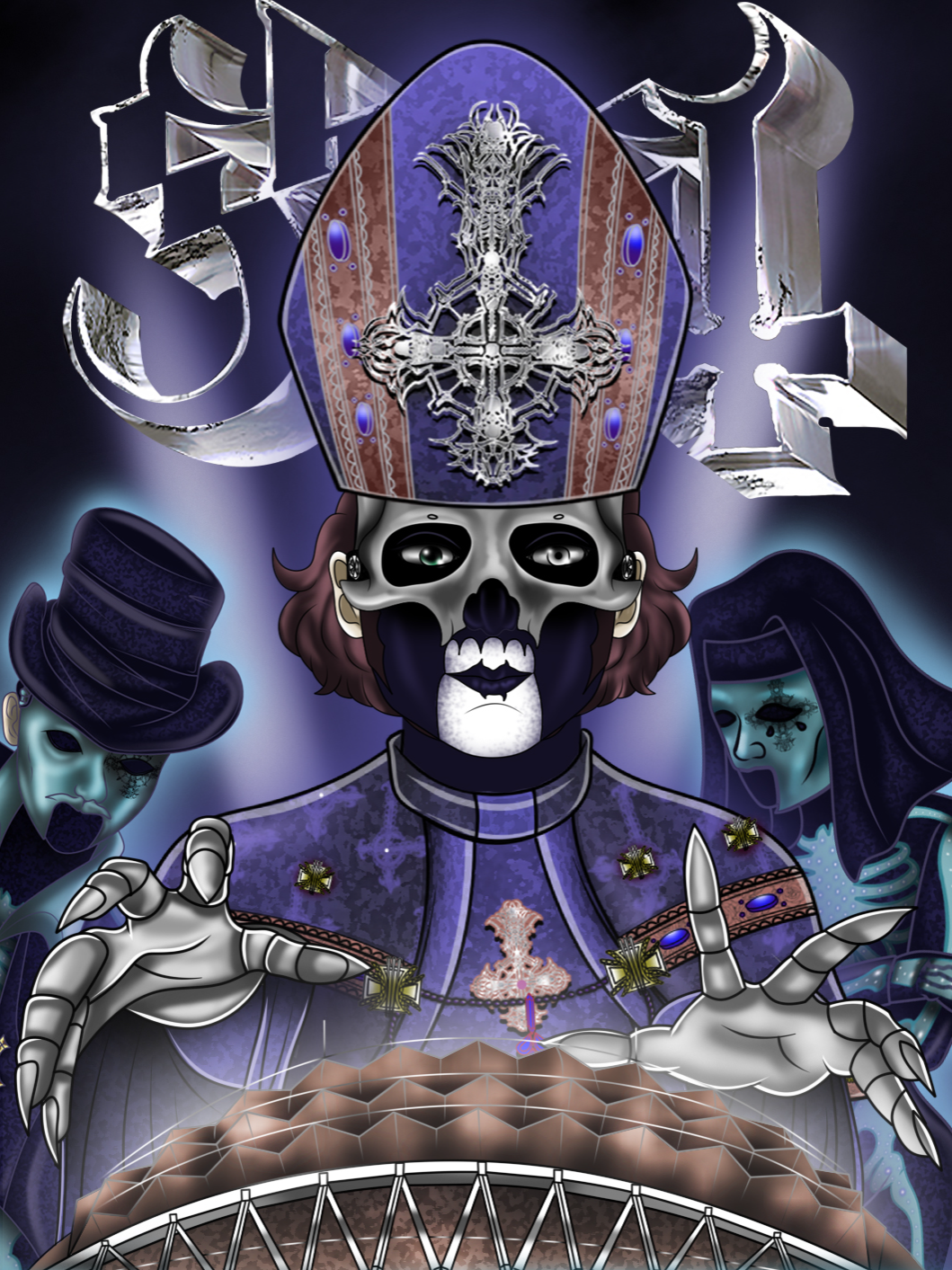PEACEFIELD ~ Ghost en México! #ghostband #papavperpetua #animation #fanmade #fanart #skeletour #skeletá #peacefield #méxico #palaciodelosdeportes #namelessghouls