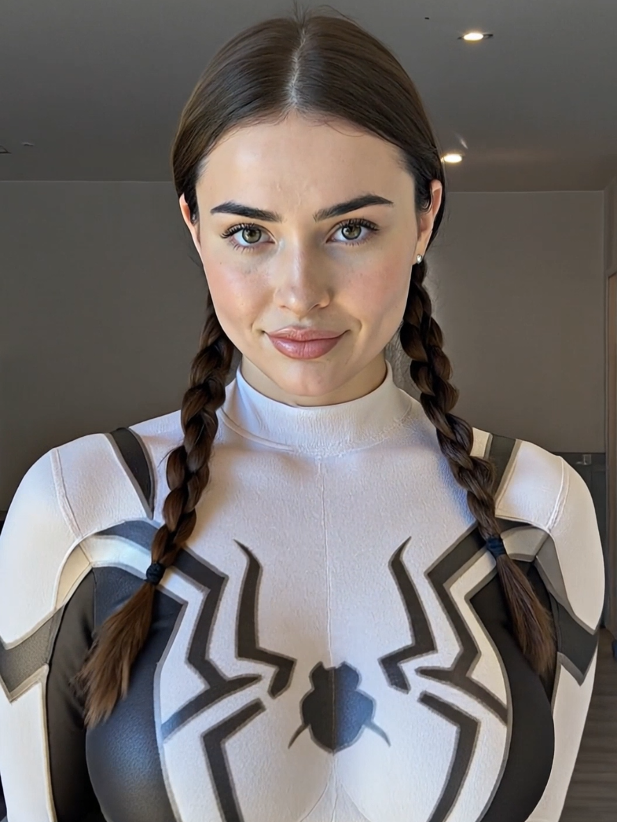 spidergirl time i took this with my sisters phone🥰 sorry I haven't messaged back in a bit..my phone screen is cracked haha #spiderman ##spiderwoman #fyp #spidergirl #cosplay 