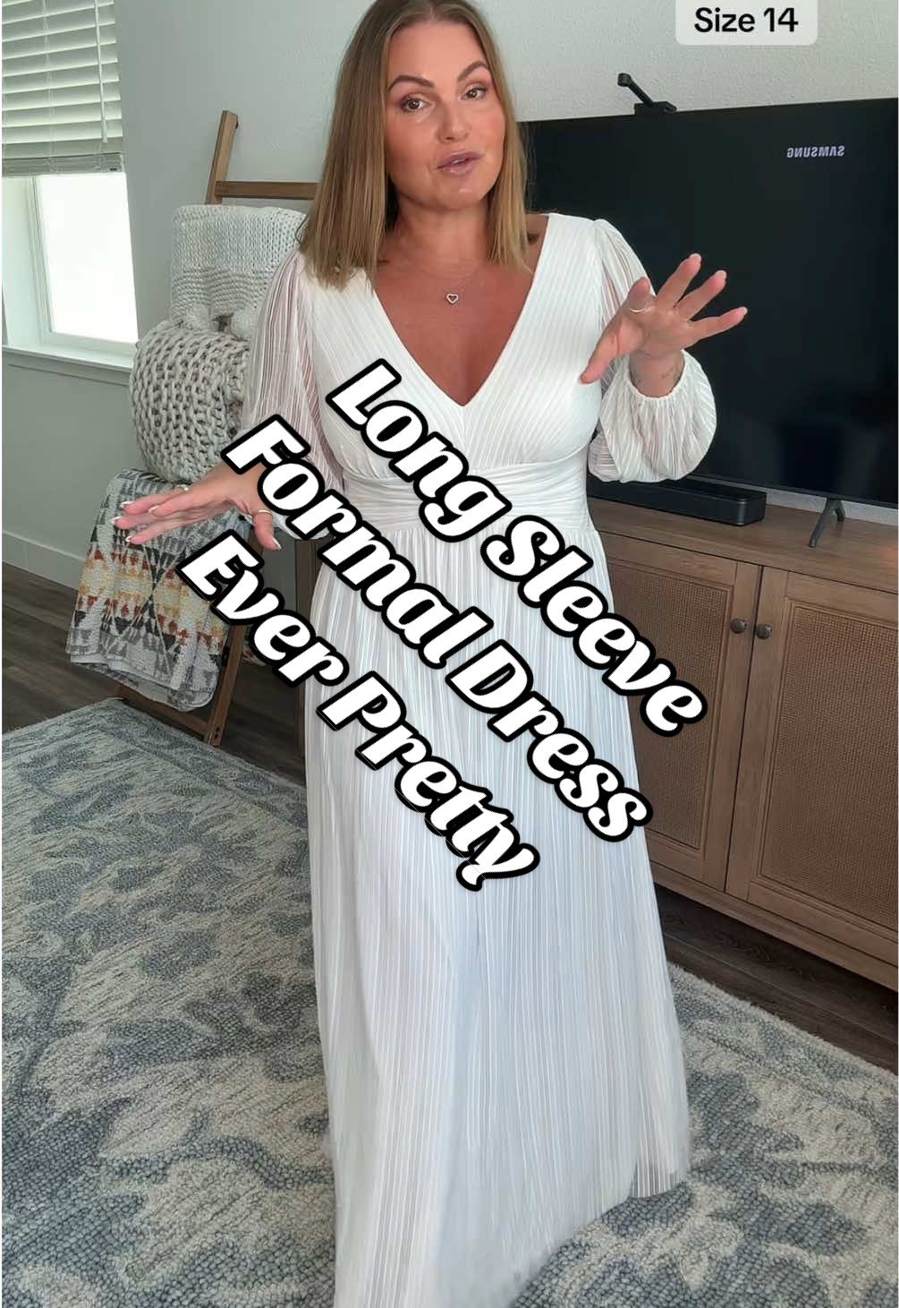 Formal Long Sleeve Maxi Dress! #thicknstrong #formaldress #formaldresses #longsleevedress #tiktokshopcreatorpicks 