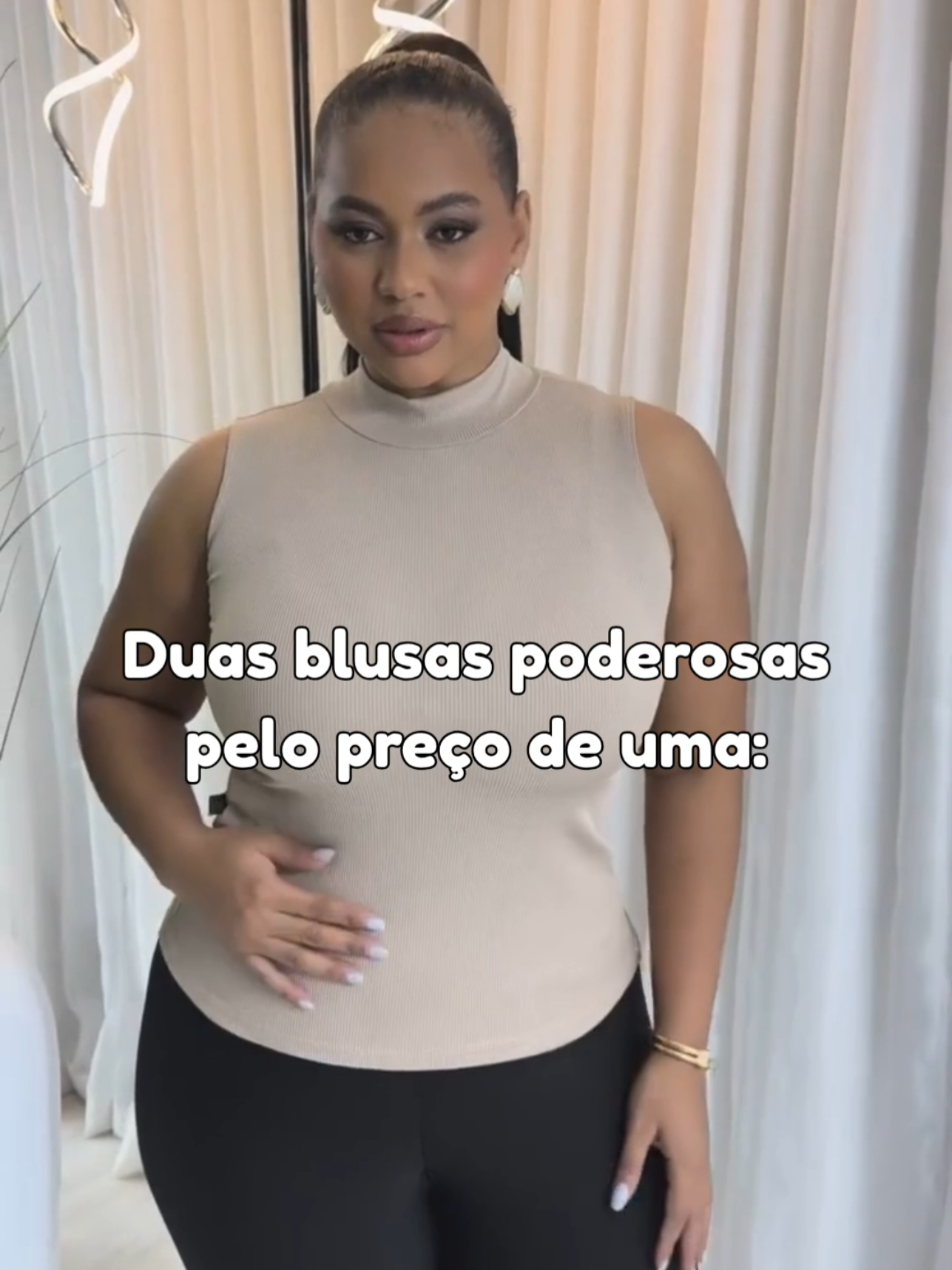 🔥 KIT 2 BLUSAS PLUS SIZE GOLA ALTA CANELADA – ESTILO & ELEGÂNCIA EM DOBRO 🔥 Quem disse que gola alta é básica nunca viu essas! ✨ Tecido canelado premium, macio e respirável. ✨ Modelagem que valoriza e destaca a silhueta. ✨ Gola alta sofisticada que deixa o look irresistível. ✨ Versáteis: vão do dia a dia ao rolê noturno sem esforço. E o melhor: são DUAS blusas no kit por um preço que faz qualquer look parecer ainda mais inteligente. É o tipo de peça que não só veste… transforma a presença. ⬇️ Garanta já seu kit e descubra como um detalhe muda tudo no look! 😍 🔗 O link está os comentários! #plussize #achadinhos #plussizebrasil #achadinhosshopee #plus 