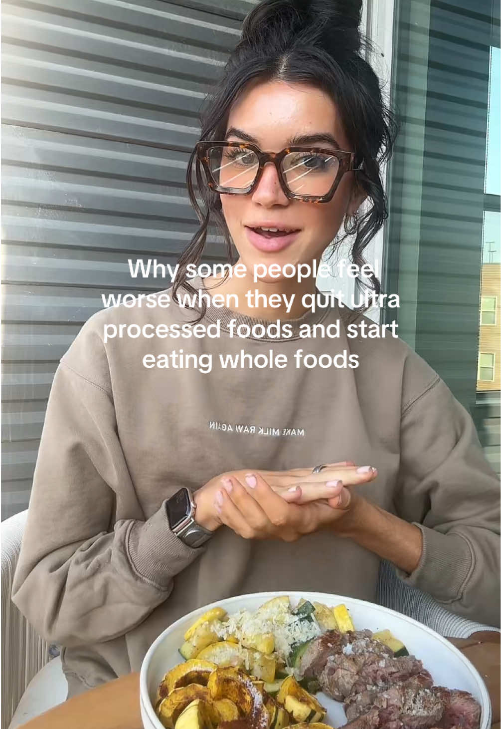 Healthy food heals- but at first it can be uncomfortable  Detox, cravings, and gut shifts are normal when you first cut out ultra processed foods . This is only temporary, stick with it and you’ll find more energy, better digestion, and balanced hormones #healthyeating #healthyliving #cleaneating #wholefoods #guthealth 