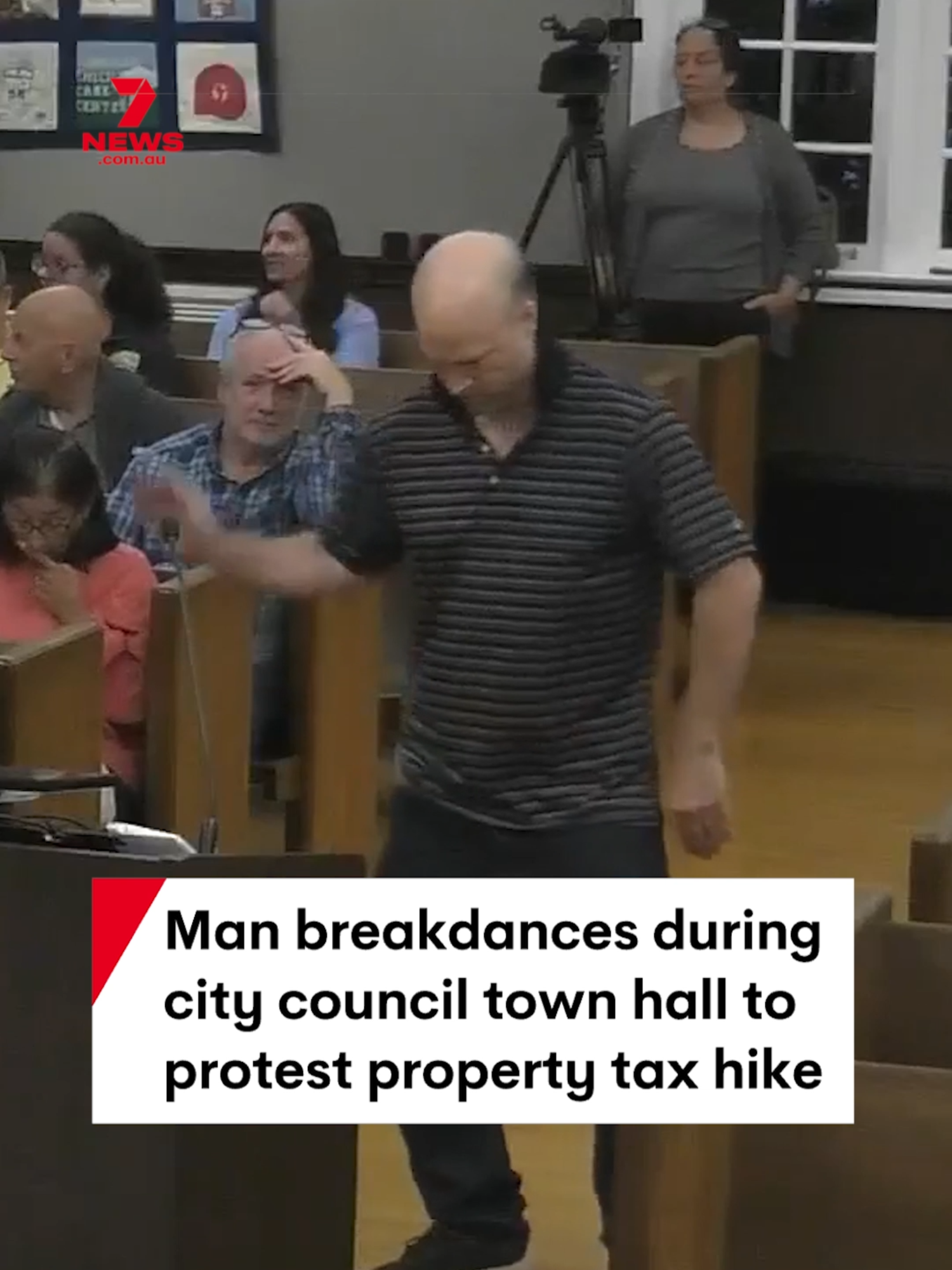 A man has gone viral after breakdancing during a city council town hall meeting in protest of a property tax hike. Will Thilly, a candidate for the Cranford Township Committee in New Jersey, is known locally for antics at civic meetings. #breakdance #dance #townhall #NewJersey #viral