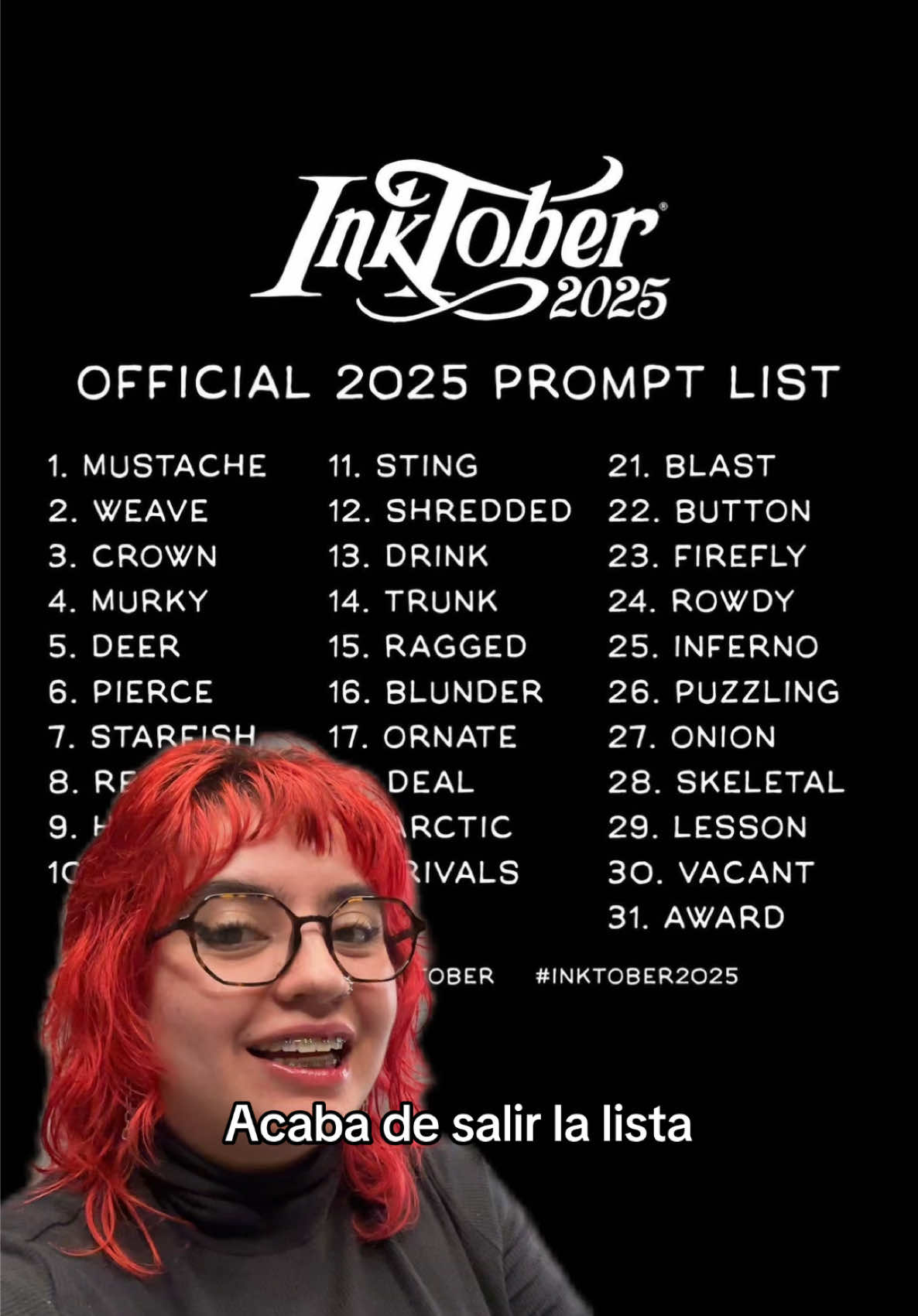La lista el Inktober 2025 ya está aquí y si no sabes qué es, aquí te explicamos 👀✨ ¿Qué opinas de esta lista? ¿Harás el Inktober este año?  #inktober #inktober2025 #artistatiktok #dibujo #drawingchallenge 