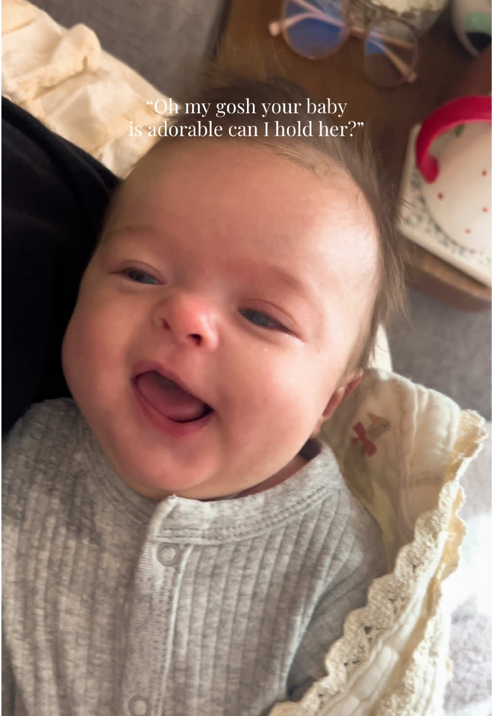 if there’s one thing this girl loves, it’s her mama🤍 #fyp #newborn #baby #ftm #momtok
