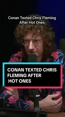 Conan texted #ChrisFleming just to gloat after his #Hot episode. #CONAF #ConanOBrien 