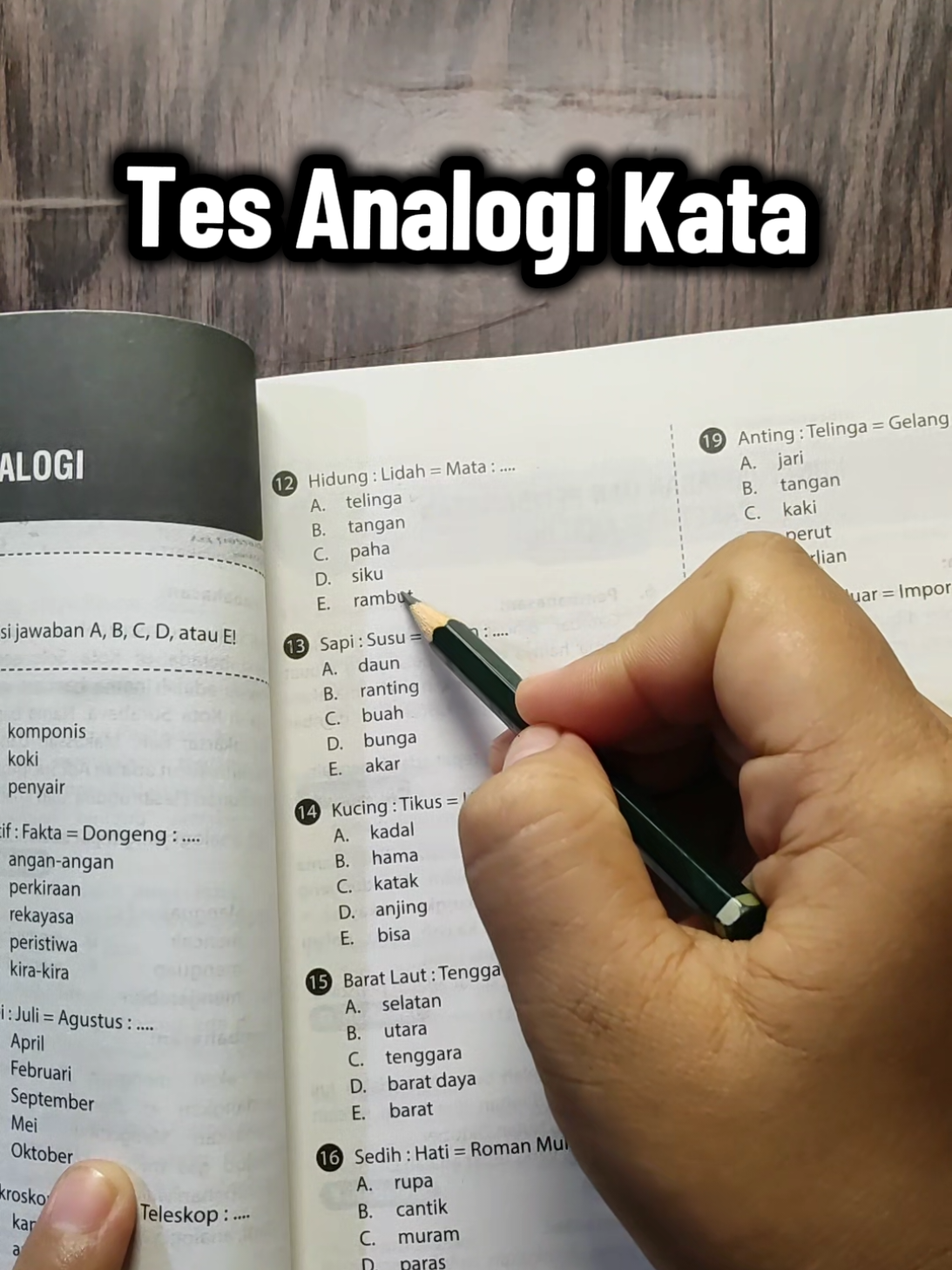 Tes Analogi Kata #bukupsikotestnipolri #tespsikotes #bukupsikotes 