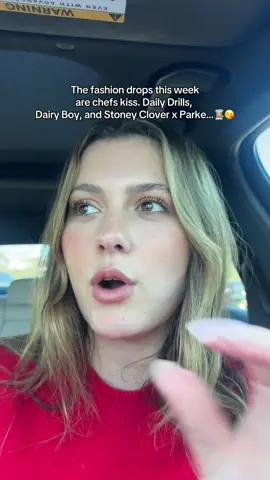 This week in fashion is truly chefs kiss so many amazing drops from @DAILYDR!LLS @Dairy Boy @paige lorenze @Parke @chelsea parke @Stoney Clover Lane what more could us fashion girlies want!  #fashiontok #ShoppingSpree #stoneyclover #parke #dairyboy 