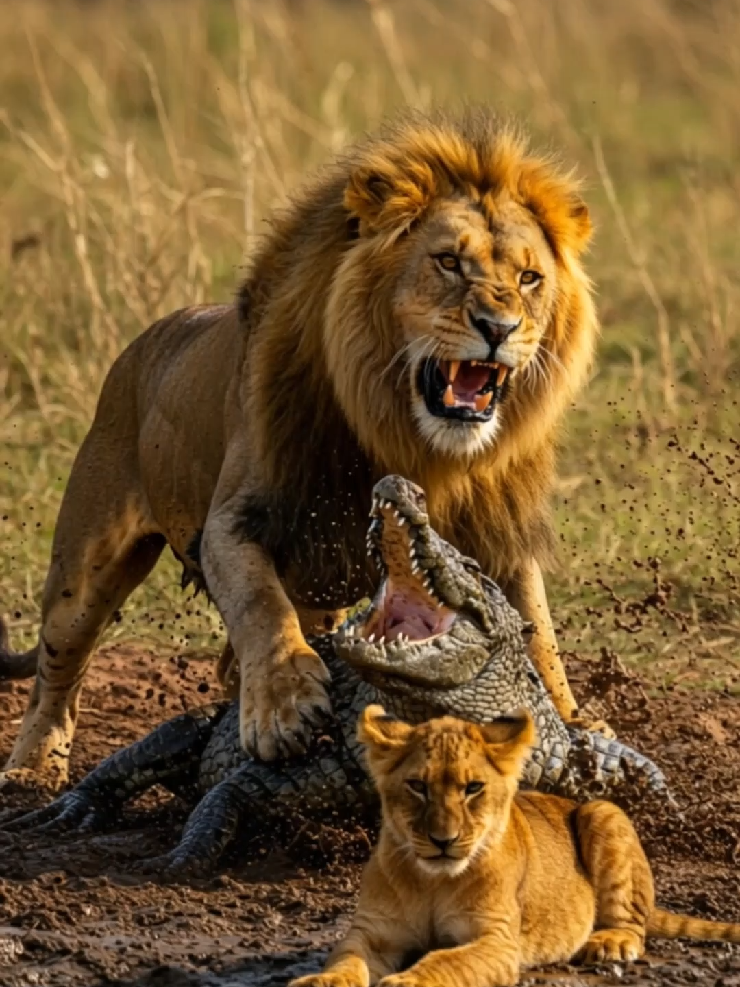 Awakened Lion’s Fierce Payback 🦁⚡ Crocodile Showdown in the Wild King Kong vs T-Rex The Shocking Truth Revealed Leopard vs Wild Dog  Intense Wildlife Battle in the African Savannah#shortstory #EpicBattle #Cinematic #wildlifedocumentary