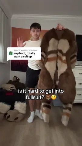 Replying to @fempire22 Is it hard to get into fullsuit? #fursuit #furry #tutorial #furryfandom 