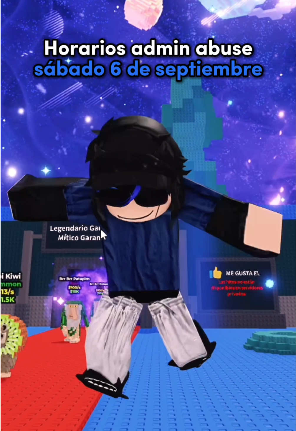 Horarios admin abuse sábado 6 de septiembre.. #stealabrainot #robaunbrairont #robaunbrainrot😭 #robloxfyp 