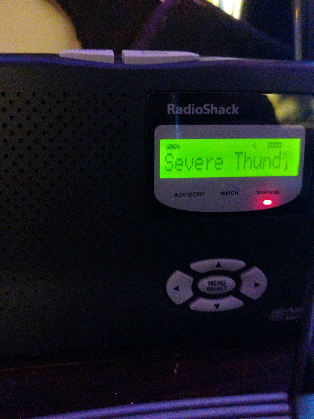 NOAA Weather Radio: Severe Thunderstorm Warning! #noaaweatherradio 