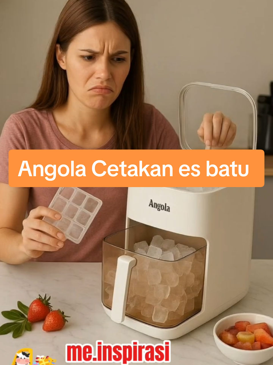 Masih repot ngeluarin es batu satu-satu? 🧊 Saatnya upgrade ke cara modern: sekali tekan, langsung beres! ✨ Bisa buat es buah, infused water, sampai es aesthetic buat tamu.Praktis, higienis, dan bikin dapur makin kece. Jangan tunggu besok, stok bisa SOLD OUT! 🚀 👉 Kamu masih mau pake cara lama, atau pilih yang sekali tekan aja? #AngolaCetakanEsBatu  #CetakanEsPraktis #EsBatuModern #IceCubeMaker