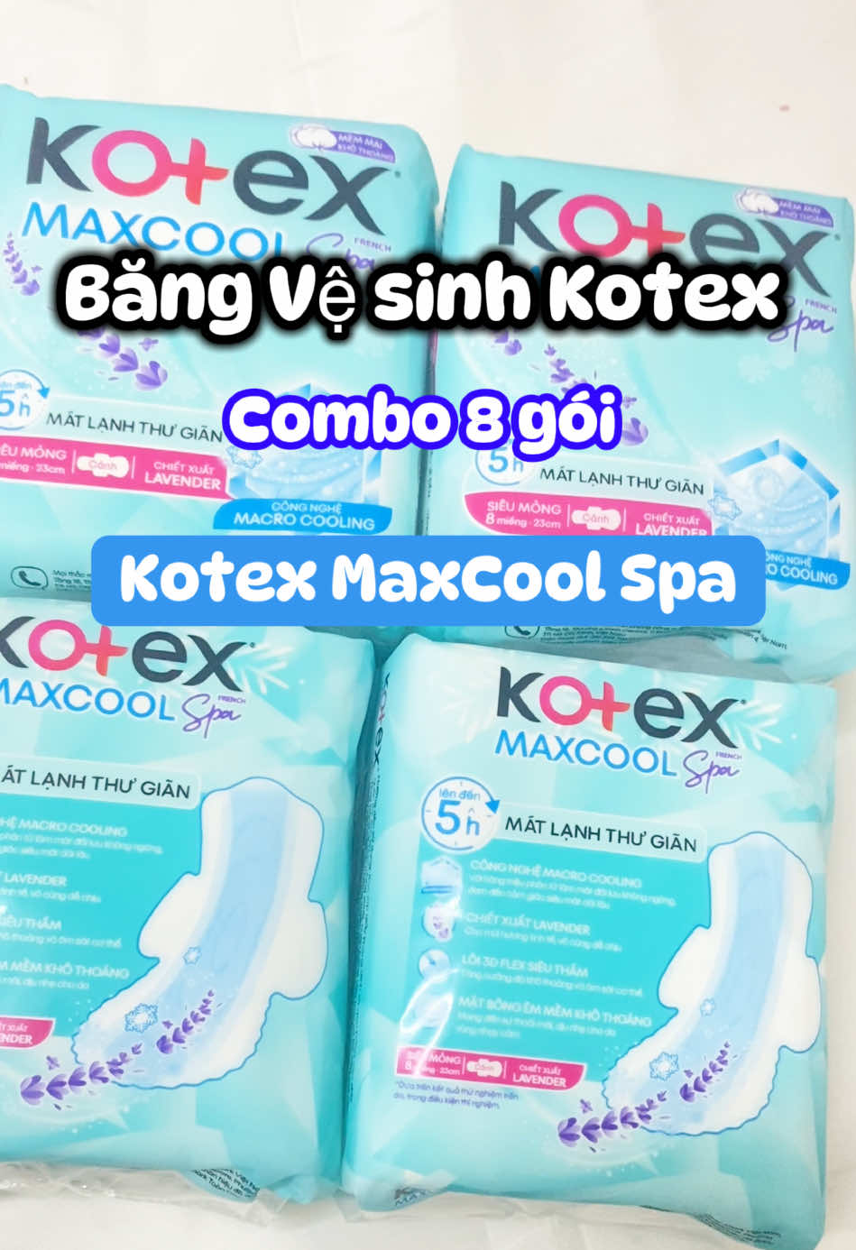 Băng vệ sinh kotex MaxCool spa #kotex #kotexmaxcool #bangvesinh #kinhnguyet #kotexlavender 