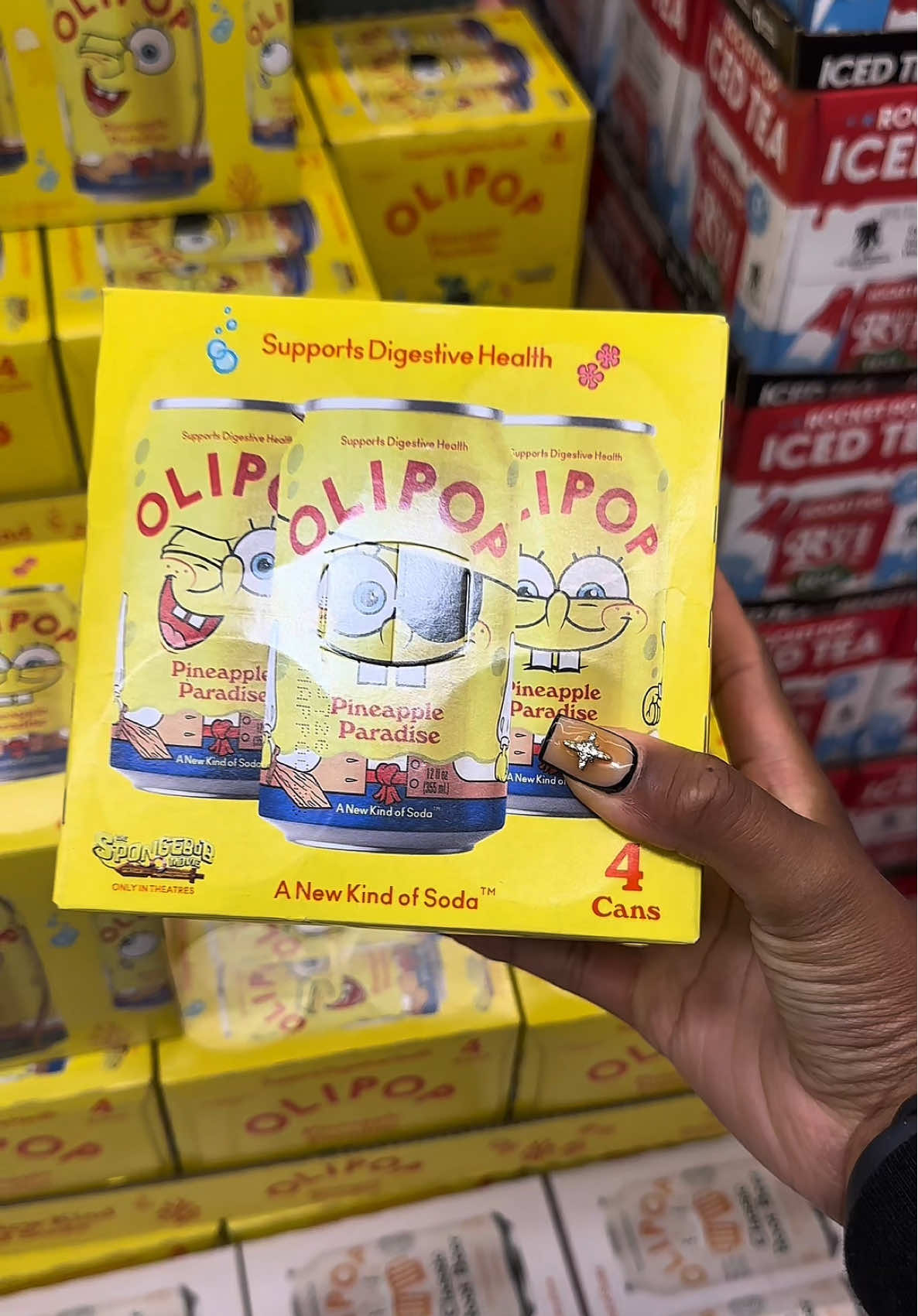 Pineapple Paradise is a sip not a skip 🍍✨Tropical, tangy, and tastes like vacation in a can. This might be my new favorite! Not sponsored, just obsessed 🫶🏾 @OLIPOP  #olipop #review #fyp #drinktok #healthy 