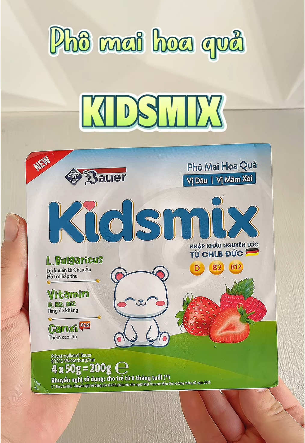 Thử qua nhiều loại sữa chua, váng sữa rồi con tui mới ưng phô mai hoa quả của Kidsmix các bà ạ. Bà nào có con kén ăn thì thử qua lại này xem sao nhé. #kidsmix #buaphuchobe #suachuakidsmix #beanngon #mebimreview 