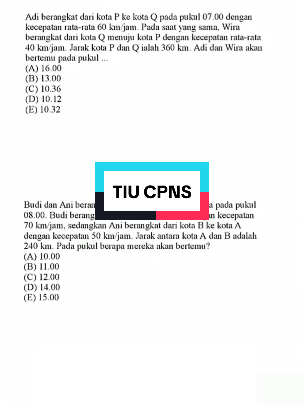 TIU CPNS #fyp #cpns #tiucpns #skdcpns #matematika 