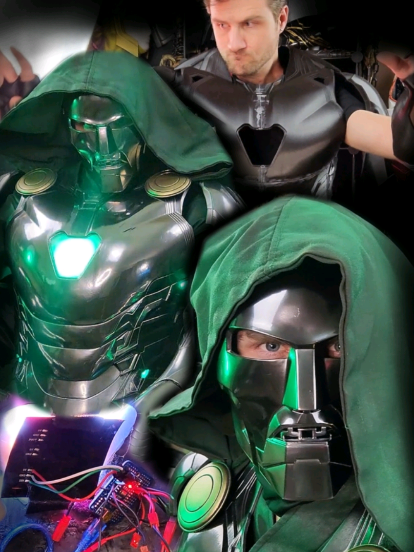 Dr. Doom x Iron Man Here's my completed Doom cosplay created with a 3D printer! Check out my YouTube channel for the full video 🤘 Mask 3D models can be found here @Do3D   Suit 3D models can be found here @VEK3D  #doomsday #3dprinting #avengers #marvel #rdj 