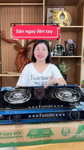 Trả lời @HOÀI NAM 9999💎 Bếp gas đôi mặt kính Funishi xịn xò kính xanh cường lực, hoa văn sang trọng, chân kiềng chắc chắn #hangxinhtuoi  #bepgasfunishi 