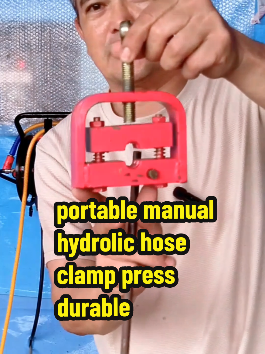 hydrolic hose crimping tool crimping tool 14mm 15mm portable manual hydrolic hose clamp #diyproject #carwash #diytools 
