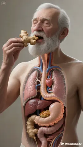 the old man drinking ginger water and effected our health iner side of body 😱😭#health #humanhealth #foryou #anatomy #viral 