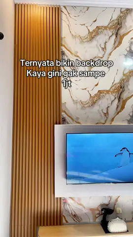 Gak bakal percaya pasti backdrop tv kaya gini di bawah 1 jt. Dan meja tv nya juga di bawah 1jt. #backdroptv #mejatv #homedecor 