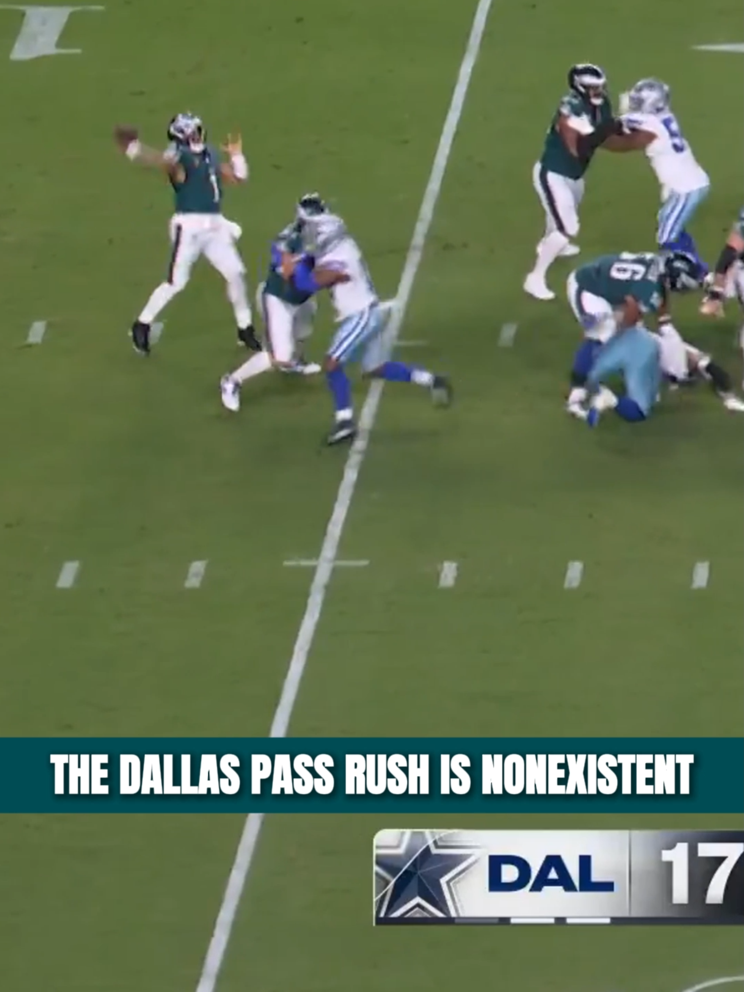 Jalen Hurts Throws a Dime to Jahan Dotson for 51-Yard Gain! #nfl #football #nflhighlights #flyeaglesfly #explorepage