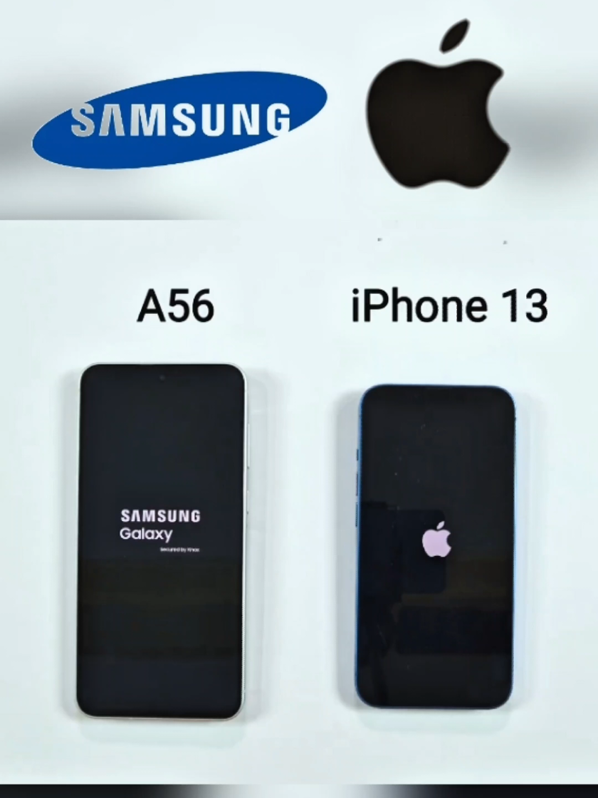 Samsung A56 vs iPhone 13🔥Speed Test Comparison:🥀🔥#foryou #samsunga56 #iphone13 #speedtest #challenge 