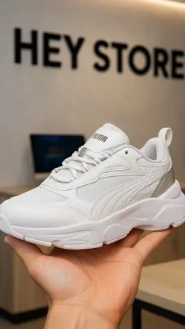 PUMA Sepatu Sneaker Wanita Cassia Distressed White-White-Silver #promoseruweekend #guncang99 #puma #fyp 