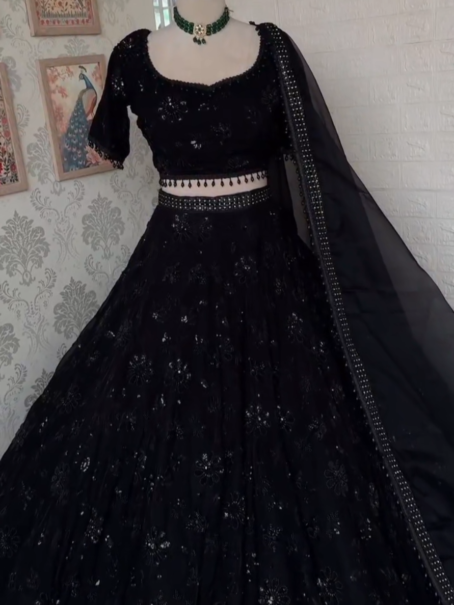 For order contact us through WhatsApp 03418005096 #lehnga #blackdress #fyp  #viral #foryou 