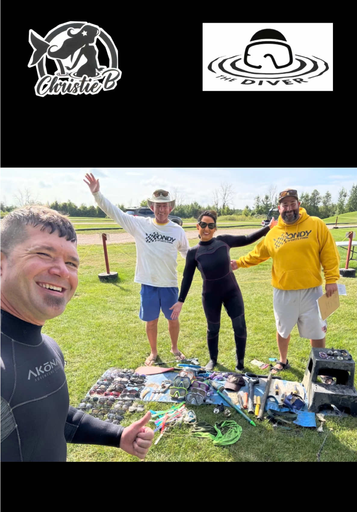 Check out what Christie B and I found while cleaning up the water at the Fondy Aqua Park yesterday!   Those water towers sure look fun! 😃