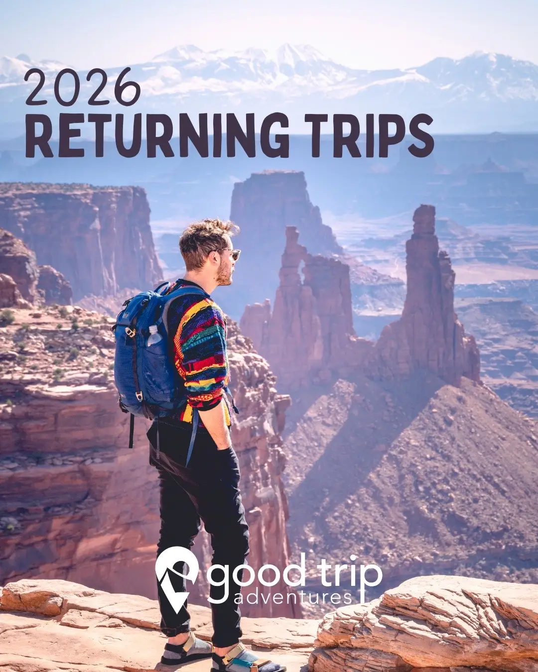 🥾 Whether you’re an expert hiker or just starting out - we’ve got something for you ⛺️ Ready for the backcountry or prefer to camp in luxury - we’ve got covered!  ☀️ Whether you prefer the mountains or the desert - we’ll take you there  Our trips are led by medically trained wilderness experts and we take care of all the planning and logistics for you! All you have to do is show up 🤗 Head to www.goodtripadventures.com to learn more today!  #nationalparks #tourguide #vacation #outdoorsy