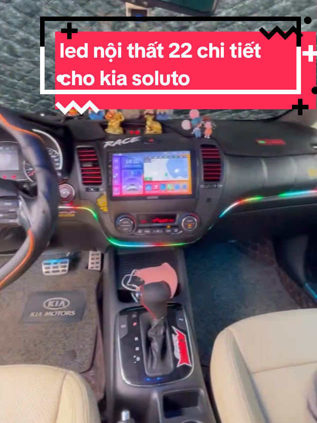 led nội thất cho Kia Soluto. #kia  #lednoithatoto #carnival #xuhuongtiktok #xpander 
