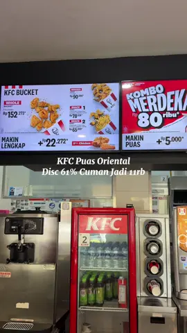 Berlaku di semua cabang KFC di Pulau Jawa! KFC puas oriental diskon 61% harganya cuman jadi 11.000 aja🥰 Buruan beli vouchernya di tiktok sekarang ya✨ #promokfc #promotiktok #diskontiktok #infodiskon #vouchertiktok 