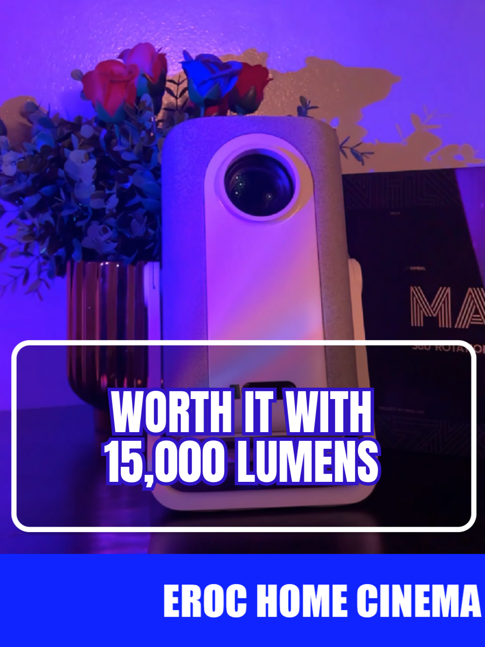 Maximize your cinema experience with 15,000 lumens through the MAX SE! Watch the video to learn more!  #eroc #projector #aesthetic #cinema #netflix