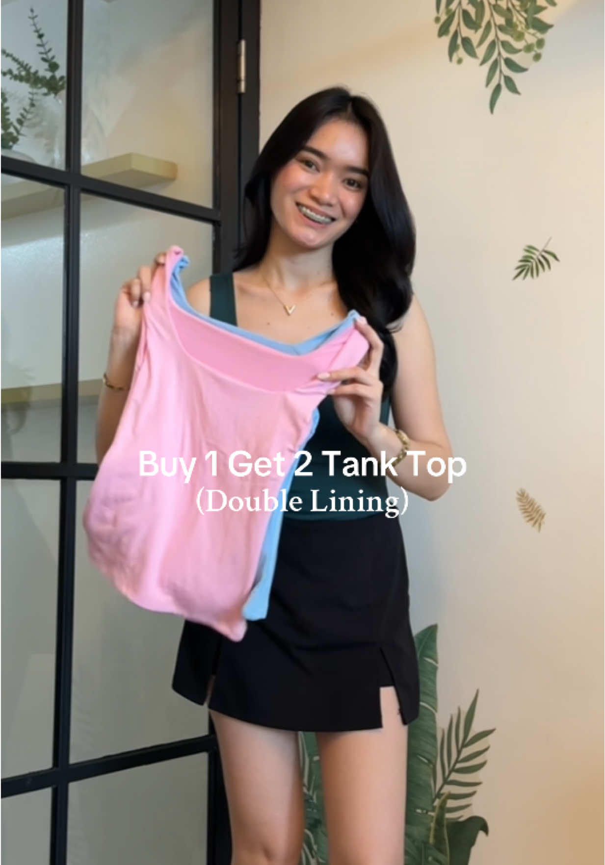 Buy 1 Get 2 tank top >> #tanktop #doublelinedtop #foryoupage #fyp #foryou #fypシ゚ #buy1get2 #top #fypシ゚viral🖤tiktok #oufitideas #OOTD