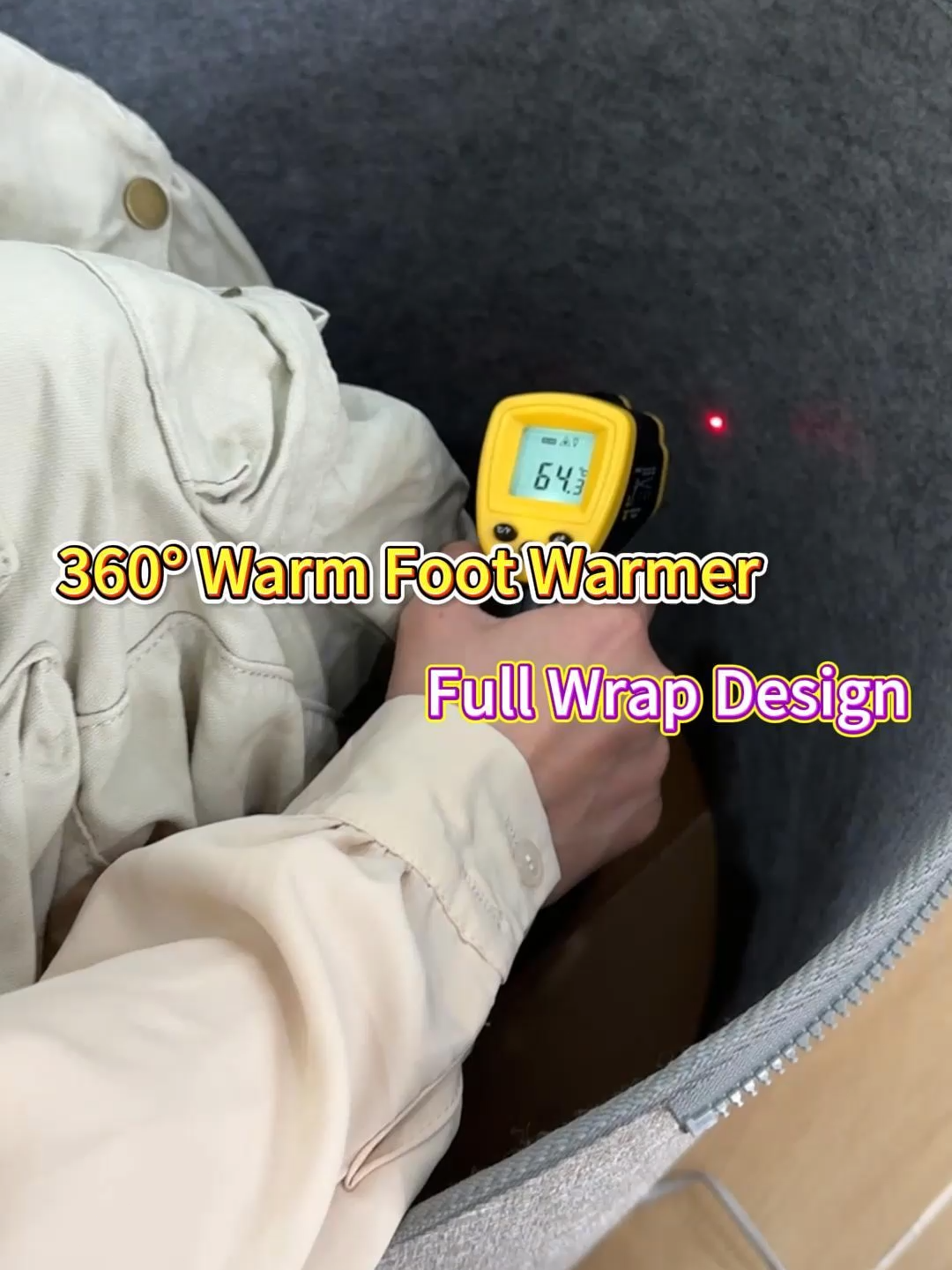 Winter = cold feet? Not anymore!  This 360° foot warmer is like a hug for your toes.#FootWarmer #Heater #HeatingPad