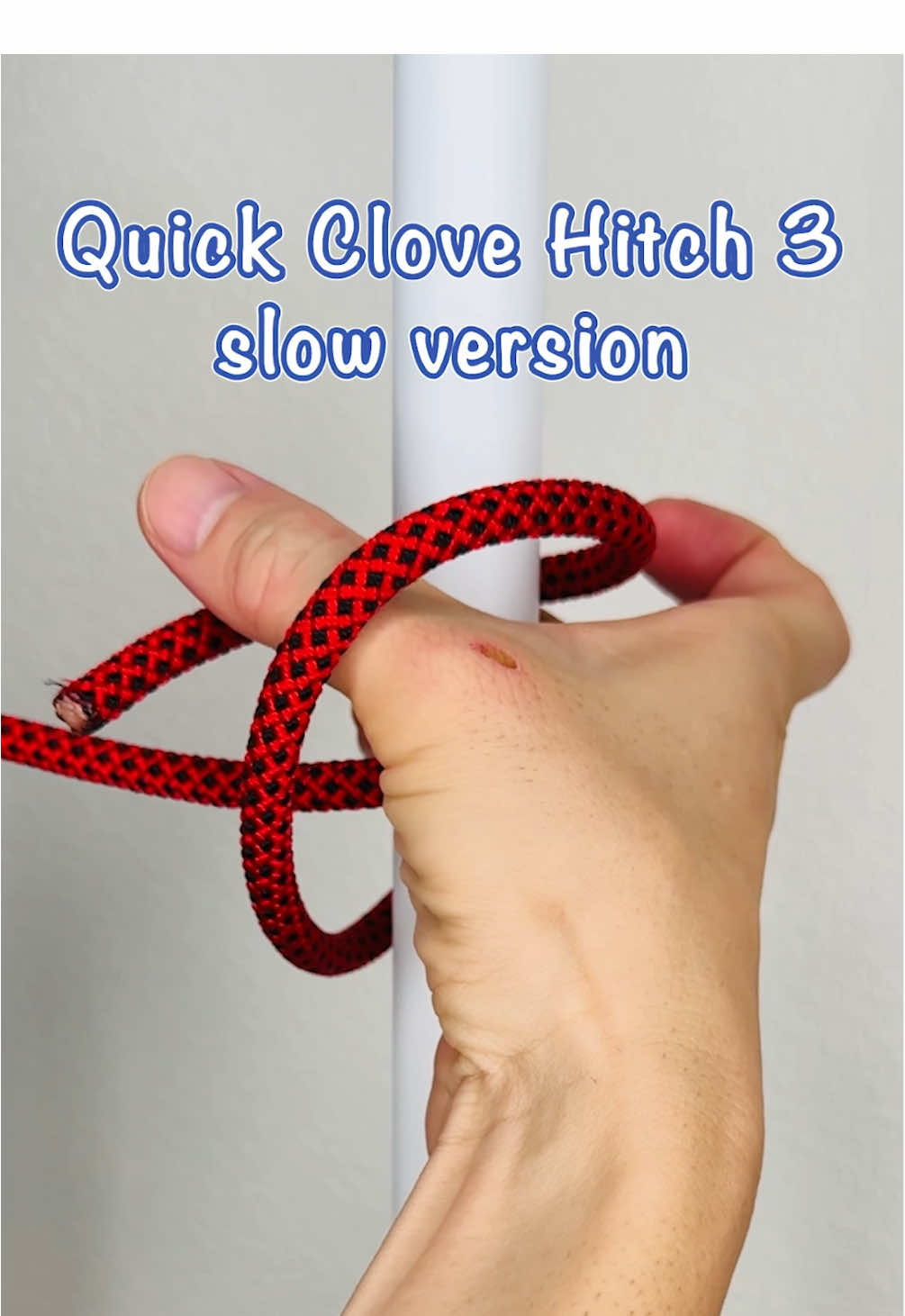 爆速！巻き結び！ver.3_slow #ロープワーク #結び方 #消防士 #もやい結び #knot #clove #ropework #bowline 