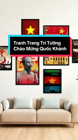 Set 6 Tranh Trang Trí Tường. Lễ Kỉ Kiệm 80 Năm Quốc Khánh 2/9#tranhtrangtrinoithat #tranhtrangtri #tranhtrangtriphongkhach #xuhuong #trending 