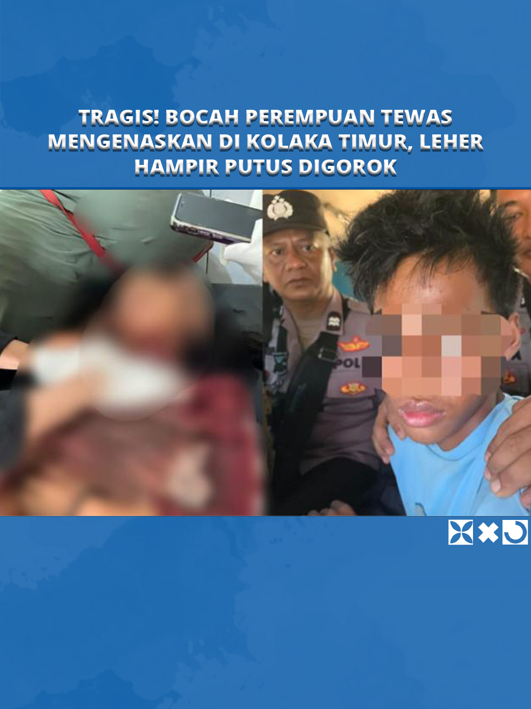 BREAKING NEWS Bocah Perempuan Tewas Mengenaskan, Leher Digorok di Kolaka Timur Sulawesi Tenggara Tragis, bocah sekolah dasar atau SD di Kabupaten Kolaka Timur Provinsi Sulawesi Tenggara (Sultra) jadi korban pembunuhan. Korban MA perempuan berusia 10 tahun meninggal dunia usai diduga digorok oleh pelaku yang belum diketahui identitasnya. Kejadian bocah perempuan digorok tersebut diketahui terjadi di Desa Wundubite Kecamatan Poli-polia, Kabupaten Kolaka Timur, pada Jumat (5/9/2025) sekira pukul 06.30 WITA. #korban #meninggaldunia #kolakatimur #tribunnewssultra Program: Tribun Update Video Editor: Wa Ode Ria Ika Hasana Sumber: Annisa Nurdiassa Uploader: