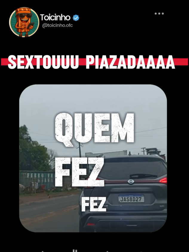 Quem Fez fez PIAZADAAA!!!! #finaldesemana #audiowhatsapp #gruposdewhatssap #sextou #audiosengraçados 