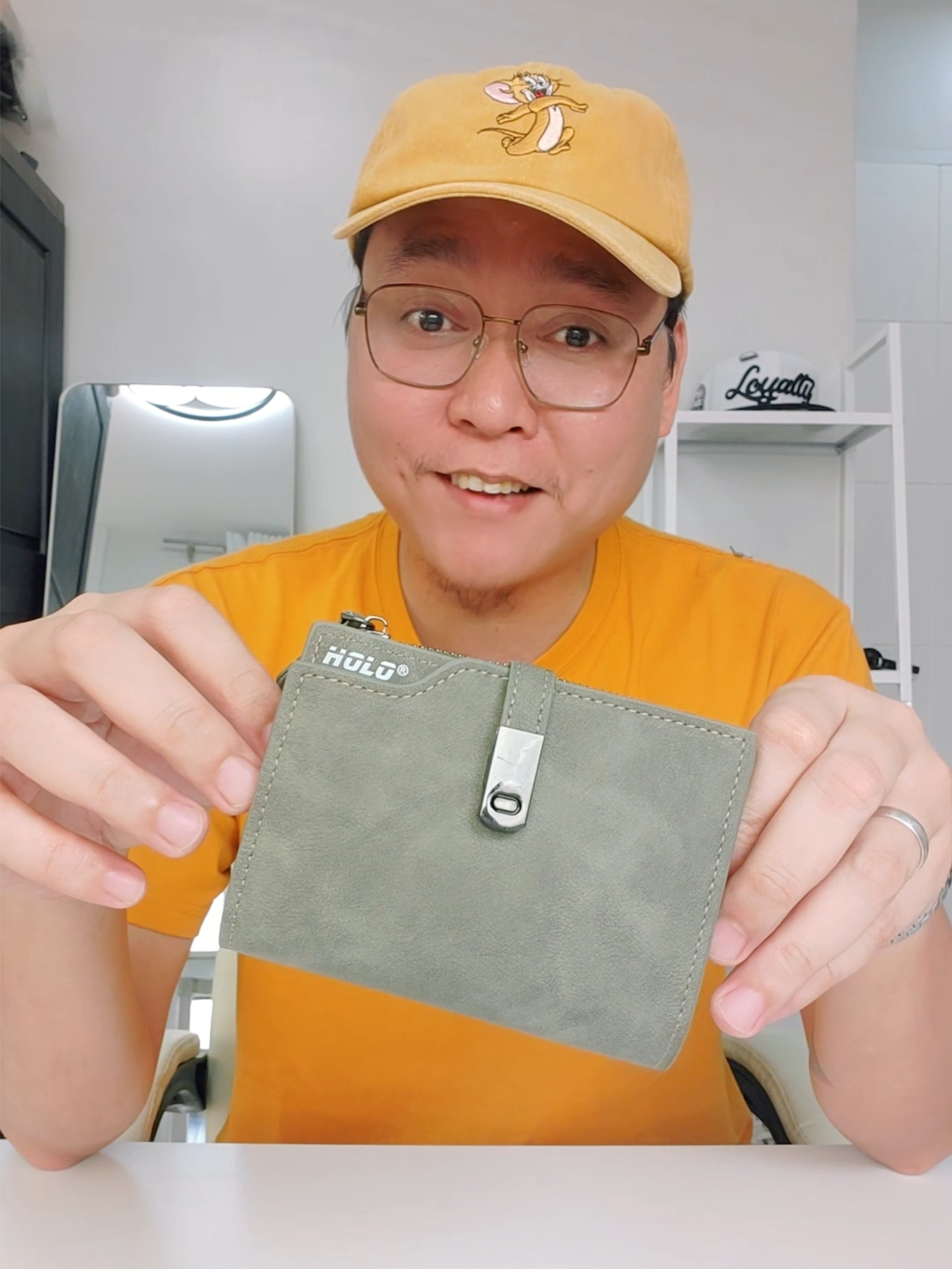 Holo Wallet Short Magnetic Top Quality Card Holder Coin Purse Male Female Korean Zipper Budget Affordable Gift Present