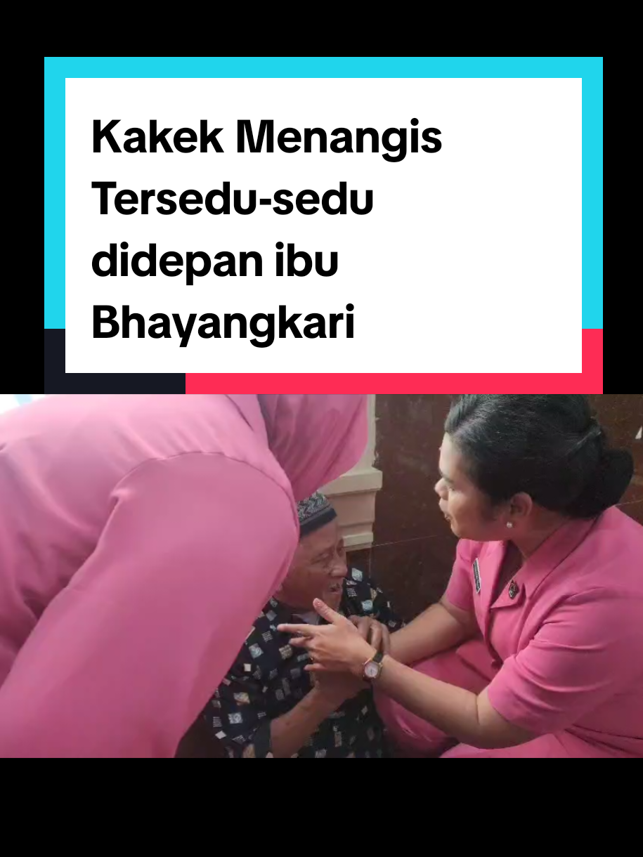 kakek ini menangis dihadapan ibu Ketua Bhayangkari Cabang Kota Bandar Lampung NY. Fera #fyp #polresta #lampung #lampung #polisi 