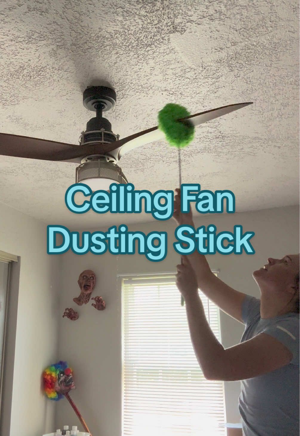 Cleaning ceiling fans just got 10x easier 🙌✨ No more climbing chairs or dealing with falling dust — this washable microfiber duster does all the work for you! #cleaningtok #homehacks #cleanwithme #dustfreehome #cleaningtips 