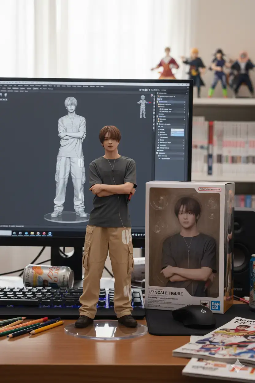 lumayan miriplah sama yang asli🤭🤭 #leehaechan #nctdream #nct127 #nct #haechansolo 