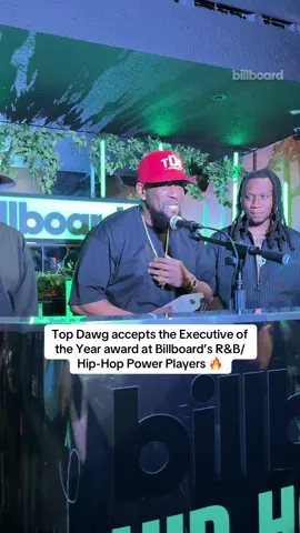 Top Dawg may like to “stay behind the scenes,” but giving credit where credit is due. ✅ He accepts the Executive of the Year award at Billboard’s R&B/Hip-Hop Power Players in NYC.  #tde #music #sza #kendricklamar #speech 