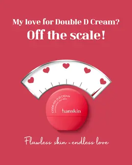 💖 My love for Hanskin Double D Cream? Totally off the scale! Perfect shades ✔ Perfect coverage ✔ Perfect glow ✔ ✨ Flawless skin = endless love ✨ Don’t just wear makeup, wear perfection 👉 Grab yours now with up to 40% OFF on Amazon + #1 Bestsellers on Olive Young & Qoo10! #Hanskin #DoubleDCream #FlawlessSkin #EndlessLove 