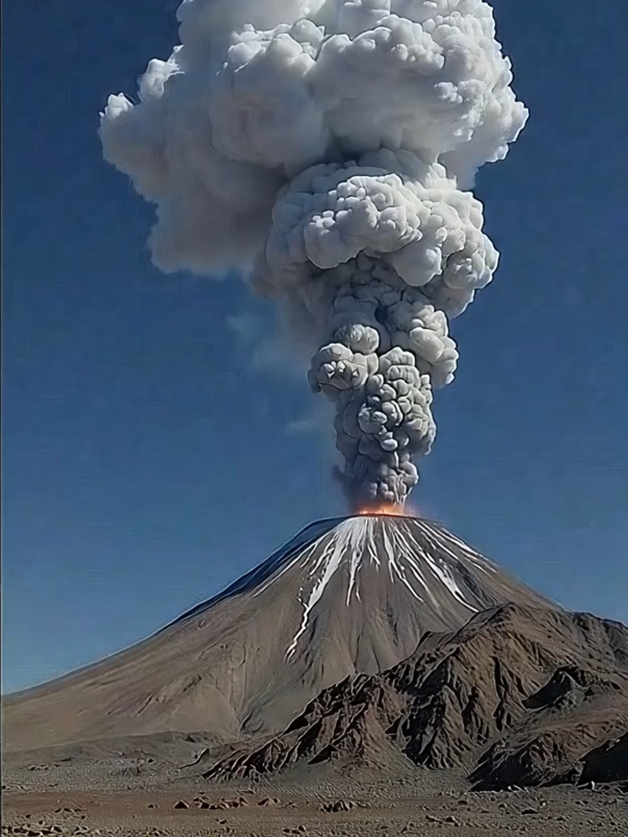 火山猛烈爆发！岩浆狂涌，天空被染红！ #Volcano#Eruption #Nature#Power #shorts