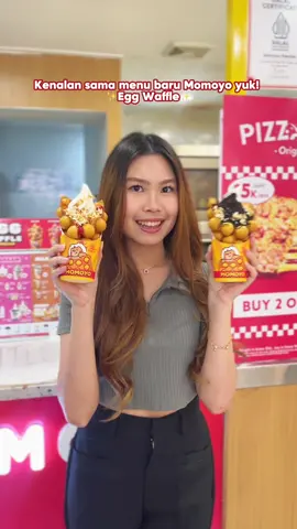 Siapa yang udah cobain menu baru egg waffle paling suka varian apa ya?  #momoyo #fyp #eggwaffles #fypage #promoseruweekend 
