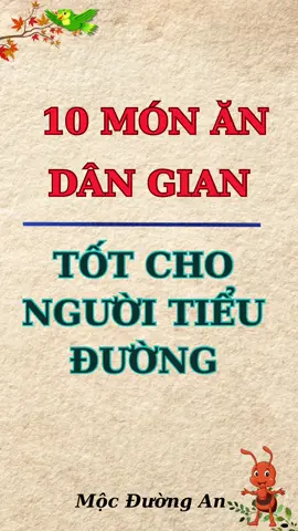 10 món dân gian tốt cho người tiểu đường #mocduongan #suckhoe #suckhoechomoinguoi #tieuduong #xuhuong 