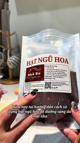 Hạt Ngũ Hoa hay còn được gọi là Hạt Đình Lịch hỗ trợ làm sạch và dưỡng sáng da mặt rất tốt lunn. Mấy bà da mụn đắp được lun nha ✨🎀 #nhaboorganic #xuhuong #reviewlamdep #hatnguhoa 